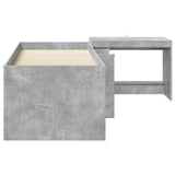 Kids'High Bed Frame with Desk Concrete Grey 75 x 190 cm 3423481