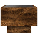 ZNTS Side Table with LED Smoked Oak 40x40x30 cm Engineered Wood 847501