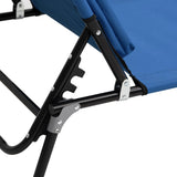 Sun Lounger Blue Oxford fabric, Powder-coated steel Standard 360175