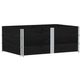 Pallet Collars 3 pcs Black 150x100 cm Solid Wood Pine 3295383