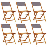 Garden Chair Set of 6 Anthracite 3214614