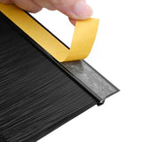 Self-adhesive Door Brush Seals 12 pcs Black 100 cm 42019568