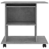 Computer Desk Concrete Grey 80x50x75 cm Engineered Wood 802898