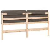 Upholstered Headboard Brown and Taupe 180 cm Solid Pine Wood 880111