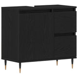 Bathroom Furniture Set 3 pcs Black Oak 30 x 30 x 190 cm 3333096