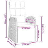 Garden Dining Set with Cushion 7 pcs Black Poly rattan 3379524