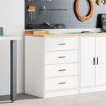 ZNTS Garage Storage Cabinet White 60x51x85 cm Solid Wood Pine 860598