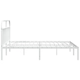 Bed Frame White Steel 200x200 cm Bed Frame Rectangular 353691