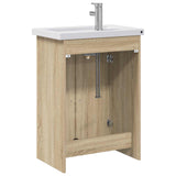 Bathroom Furniture Set Sonoma Oak 61 x 40 x 84.5 cm 3404352