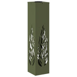 Solar LED Pathway Light 2 pcs Olive Green Cold Rolled Steel 879803