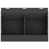 Rabbit Feeder Black 64.5 x 25.5 x 45.5 cm Cold-Rolled Steel 874594
