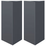 ZNTS Garden Planters 2 pcs Anthracite Triangular 40x34.5x70 cm Steel 851162