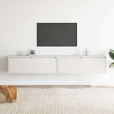 Wall Cabinets 2pcs White 100x30x35 cm Solid Wood Pine 813468