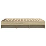 Bed Frame Sonoma Oak Engineered Wood, Plywood Small Double 3295697