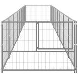 Dog Kennel Silver 8 m Steel 3082106