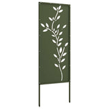 Garden Privacy Screen Olive green 50 x 140 cm Cold-rolled steel 876325
