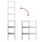 Bookcases 2 pcs Stackable Concrete Grey 30x30x80 cm Engineered Wood 858810