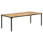 ZNTS Dining Table 220x100x76 cm Rough Mango Wood 321977