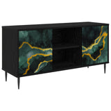 TV Cabinet WIJHE 102 x 33 x 51 cm Black Oak Engineered Wood 8007054