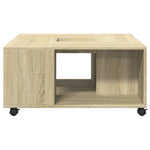 ZNTS Coffee Table Sonoma Oak 80x80x40 cm Engineered Wood 853175