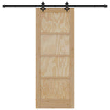 Sliding Door ORKDAL Brown 78 x 202 cm Solid Pine Wood 3333638