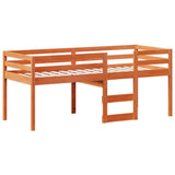 High Sleeper Bed without Mattress Wax Brown 90x190 cm Single Solid Wood Pine 3282018
