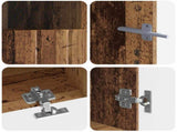 5 Piece LED TV Cabinet Old Wood Engineered Wood 3416525