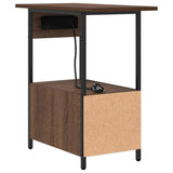 Bedside Cabinet Brown Oak 60 x 30 x 61 cm Engineered Wood 859599