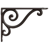 Wall Shelf Brackets 12 pcs Antique Brown 23.5 x 28 x 3.5 cm 42038877