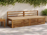 2-Piece Bench Cushions SOEST 2 pcs 100% Polyester Beige 949455