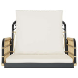 Swing Chair with Cushions 63x58x39 cm Poly Rattan and Steel 4009297