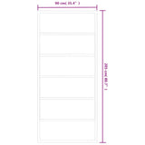Sliding Door ESG Glass and Aluminium 90x205 cm Black 151015