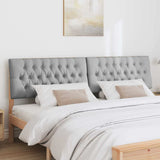 Upholstered Headboard Light Grey 200 cm Solid Pine Wood 879319