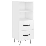 Sideboard High Gloss White 34.5x34x90 cm Engineered Wood 828662