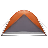 Camping Tent with Rainfly Water-resistant Dome Grey and Orange 42028527
