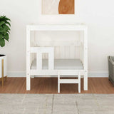Dog Bed White 65.5x50.5x70 cm Solid Wood Pine 822373