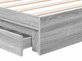 Storage Bed with Drawer Grey Sonoma 90 x 190 cm Engineered Wood 3411255