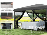 3 x 6m Pop Up Gazebo, Outdoor Canopy Shelter, Marquee Party Wedding Tent with 6 Mesh Walls and Carry T3398P327984