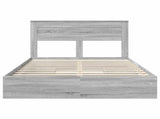 Storage Bed Grey Sonoma 160 x 200 cm Engineered Wood 3409902
