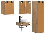 Bathroom Furniture Set 5 pcs Artisan Oak 3407262