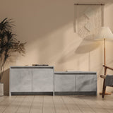 TV Cabinet Concrete Grey 146.5x35x50 cm Engineered Wood 809813