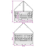 4 Panel Dog Playpen with Roof White 63 x 63 x 67 cm Plastic 42027214