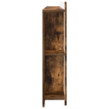 Headboard Cabinet with Storage Smoked Oak Engineered Wood 8001287