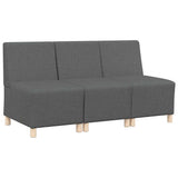 Modular Sofa Unit Armless 3 pcs Dark Grey 55 x 74 x 82 cm 3399793