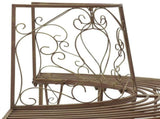 Tree Bench 4-Seater 160 x 80 x 89 cm Steel Antique Brown 42029534