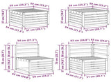 Outdoor Sofa Set 7 pcs White Polyester 3392154