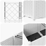 Garden Planter 5 pcs White 120 x 120 x 143 cm Plastic 42002911