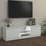 ZNTS TV Cabinet with LED Lights White 120x30x35.5 cm 804283