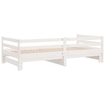 ZNTS Daybed with Trundle without Mattress White 90x200 cm Solid Wood 840142