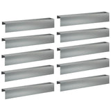 Garden Cover Profile 10 pcs 100 x 20 x 15 cm Galvanised Steel 8012987
